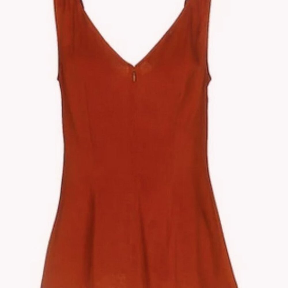 Stella McCartney silk sleeveless blouse coffee colored Size 8 - Picture 2 of 6